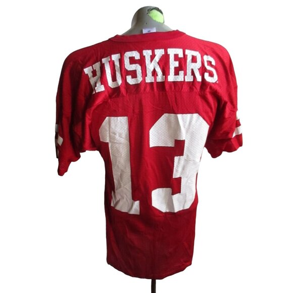 Nebraska Huskers Football Jersey Vintage 1990's Medium Men's T-shirt Red #13 - Picture 8 of 8